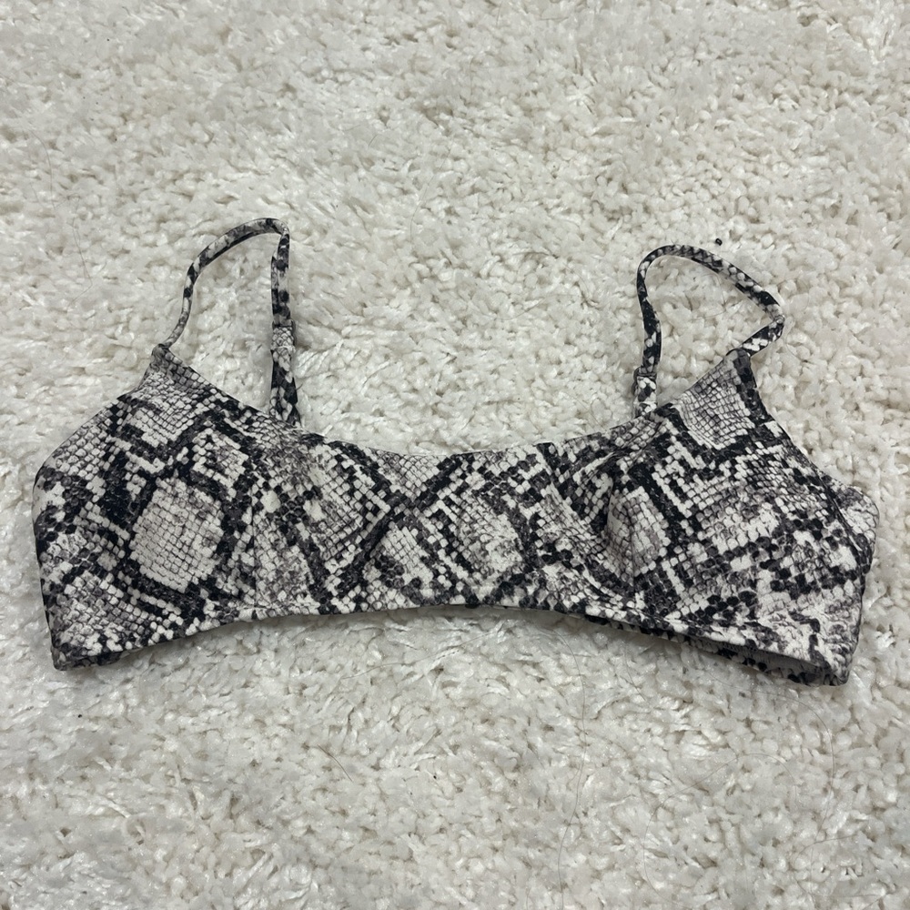 Snake Skin Print Garage Bikini Top